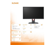 BenQ ZOWIE XL2540K czarny - 620025 - zdjęcie 6